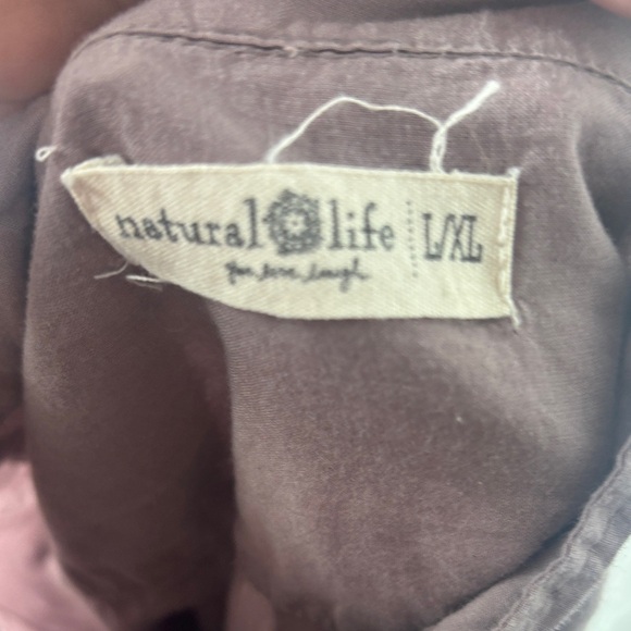 Natural life women’s L/XL cotton Lagenlook shirt dress relaxed casual summer - Picture 8 of 10